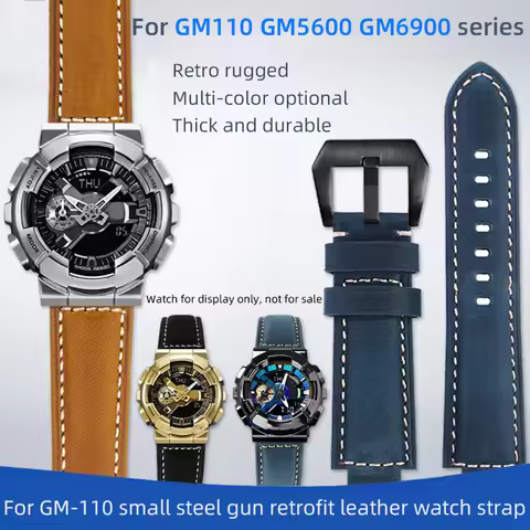 Men 16mm For G-SHOCK Casio GM-110 G-5600U/E GW-M5610 GM5600 GM2100 GM6900 GA2100 Modified Matte Leat