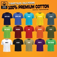 T-SHIRT PLAIN / BAJU TSHIRT KOSONG 15 PILIHAN WARNA