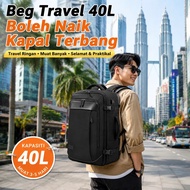 Expandable Travel Backpack 40L Waterproof 16 Inch Laptop Luggage Bag with 4 Packing Cubes Cabin Size