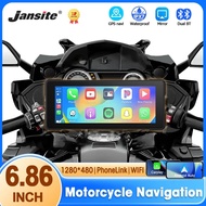 Jansite Navigation Motorcycle Waterproof Carplay Display Screen Portable Motorcycle DVR Wireless And