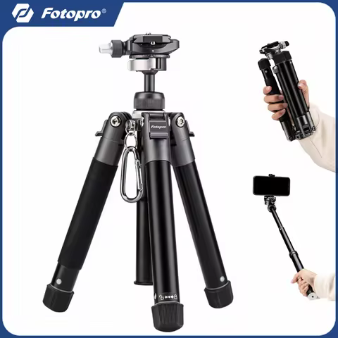 Fotopro 152CM Lightweight Compact Travel Tripod for Camera Phone Mount Detachable Selfie Stick Free-