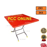 2B 2x3 /3x3 Meja Lipat/ Meja Plastik /Square Plastic Table/ Folding Plastic Table (Red)
