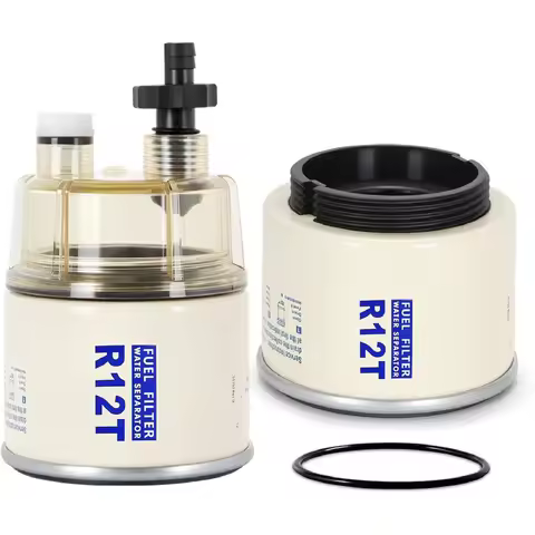 R12T Fuel Filter Water Separator with Bowl and R12T Element - Replaces# S3240 R12T 120AT 18-7987 NPT