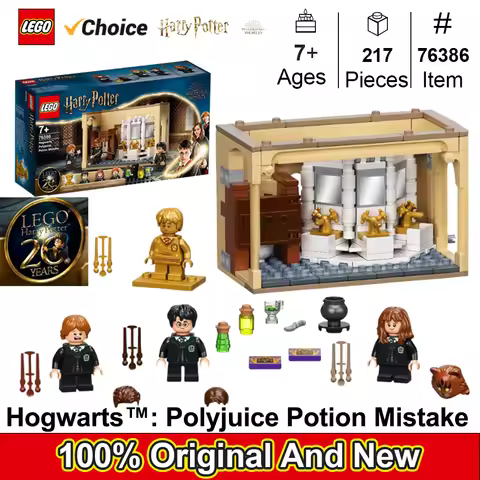 LEGO 76386 Harry Potter Hogwarts: Polyjuice Potion Mistake Gift Idea for Grandchildren with Golden H