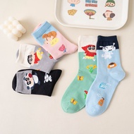 Cartoon Socks Women's Character Socks Crayon Shin-chan Cute Cartoon Anime Socks Fashion Cotton Socks
