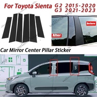 Toyota Sienta Glossy Black Car Door Window Center Column B C Pillar Post Sticker Trim Mirror Decorat