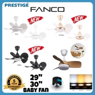 {SINGAPORE BRAND}FANCO BABY FAN(30'')/F295 BABY FAN (29") DC MOTOR FAN WITH 3COLOUR LIGHT/KIPAS SILING 3COLOR LAMPU/小型吊扇