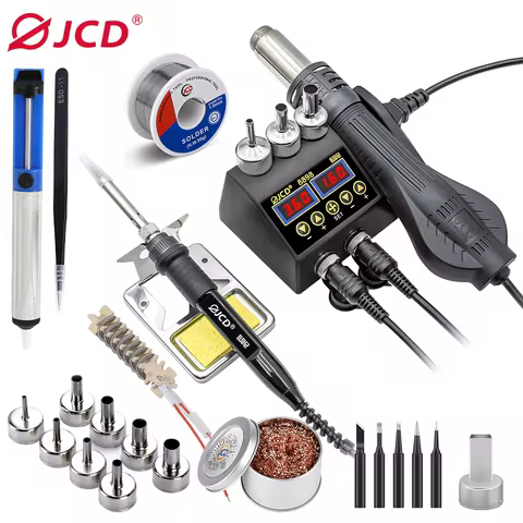 JCD 8898 Soldering Station 750W 2 in 1 Soldering Iron Hot Air Gun Rework Welding Station For Phone B