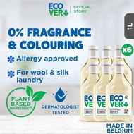 [Bundle of 6] Ecover Zero Wool & Silk Sensitive Laundry Detergent 1L