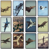 Fighter Jet F22 F35 F18 Military Fan Wall Art Decor Home Decoration For Living Room Painting Canvas 