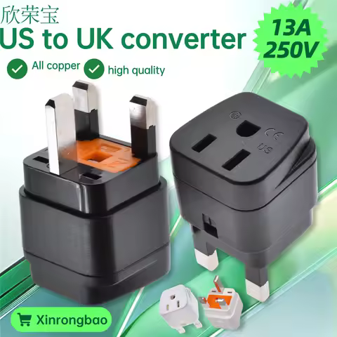 UK Eletrical Adapter 250V13A fuse US To UK Travel Socket Power Converter AC Outlet Travel to the UK 