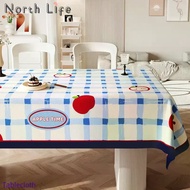 Dopamine Apple Plaid Pvc Tablecloth Household Waterproof Table Cover Ins Style Thickened Furniture D