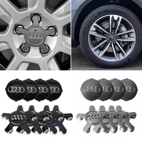 55/59mm Car Styling Car Wheel Center Hub Cap Cover Badge Center Cover For Audi A4 B8 A3 8P A6 C6 A5 
