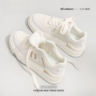 Warrior | Giày thể thao đế dày lót lông cừu cho nữ Giày thể thao đế cao mùa đông ấm áp Giày bệt đế c