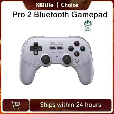 8Bitdo Pro 2 Bluetooth Gamepad for Nintendo Switch 2 Wireless Controller Hall Effect Joystick for Wi