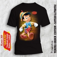 MESIN Pinocchio T-shirts for children and adults Pinocchio 3D T-shirts, all sizes, high quality, DTG