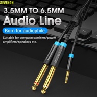 SEVENON 3.5mm To 6.5mm Audio Splitter Cable, Converter Adapter 3.5mm To Dual 6.5mm Audio Cable, Y Sp