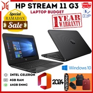 HP Stream 11 Pro G3 Laptop – 4GB RAM, 64GB Storage, 1 Year Warranty, Compact & Affordable