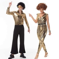 Tt 70S Hip Hop Rock Music Couple Halloween Costumes Disco Hippies