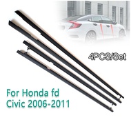 4Pcs/Set Pelipit Kaca Pelipit Pintu Karet Kaca List Kaca Mobil Untuk Avanza Lama 2003-2012 / Hond Ci