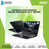 Notebook ACER PREDATOR Helios 300 PH315-53 i7 10870H 16512G RTX3070 W1