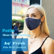 Patito - Ag+Fresh 銀離子可耐洗殺菌口罩- 靛藍牛-AF1221