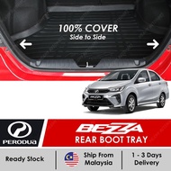 Perodua Bezza 2016-2024 Car Rear Boot Tray Trunk Cargo Bonnet Leather Protection Mat Accessories Aksesori Kereta Bodykit