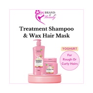 Watson Smoothing Yogurt Hair Treatment Shampoo & Wax Hair Mask I For Rough & Curly Hair (400ml & 500