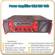 Power amplifier miniatur 220 Volt + tone kontrol subwoofer karaoke + mp3 BLUETOOTH