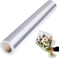 Transparent Wrapping Paper，80 cm x 30 m Transparent Gift Paper Cellophane，for Flowers Crafts Gift Wr