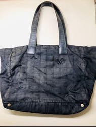Chanel 黑色 緹花布 手提包 肩背包 手拿包 外出包 兩用包 旅行包 媽媽包 方包 中款包 斜背包 後背包 晚宴包