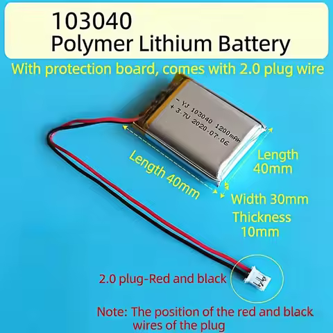 3.7V 1200mAh 103040 Lithium Polymer Battery For PS4 Humidifier GPS Navigation Device Intelligent Wea