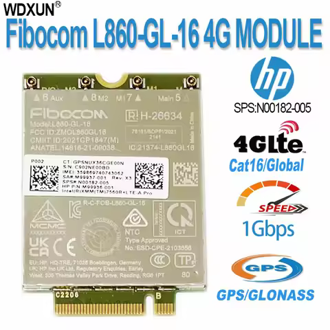 Used LTE cat16 L860-GL-16 L860 SPS 4G modem 1 Gbps M.2 NGFF WWAN card LTE network Module L860