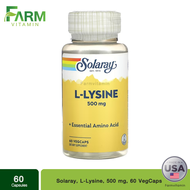 Solaray, L-Lysine, 500 mg, 60 VegCaps