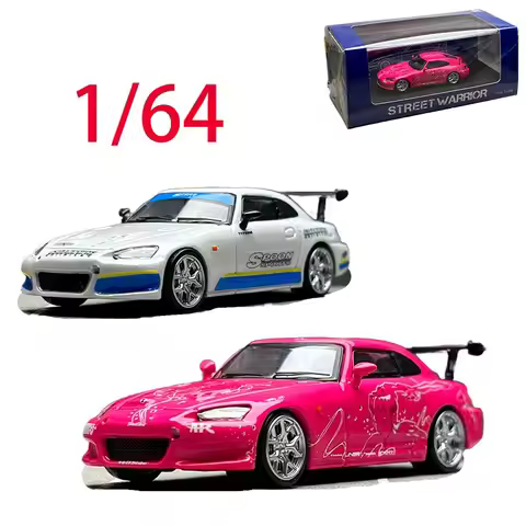 SW Diecast 1/64 Scale Honda Alloy Car Model Honda S2000 SPOON Play Vehicles Toys for Boys Original B