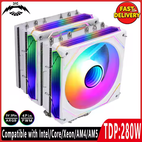 Compatible AM4 AM5 X99 i5 i7 i9 LGA1700 2011 1851 1200 115X Air-Cooled Cooler Processor CPU Fan RGB 