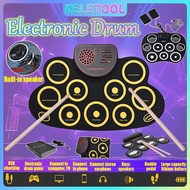 Electronic drum pad electric electronic drum pad rollable silicone drum pad electronic drum kit musi