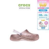 CROCS รองเท้าลำลองผู้หญิง BAYA PLATFORM GLITTER CLOG รุ่น 208459-6PI - BARELY PINK