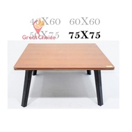 โต๊ะญี่ปุ่นลายไม้สีบีช เมเปิ้ล ขนาด 75x75 ซม 30×30นิ้ว ขาพลาสติก ขาพับได้ gc99