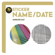 STICKER LABEL PRODUCT/STICKER MIRRORCOAT/TRANSPARENT | 1CM-CUSTOM SIZE | 150PCS