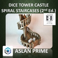 DICE TOWER CASTLE SPIRAL STAIRCASES 3D Print 2nd Edition Dadu Permainan Mainan Main Toy Toys Hobi Ho