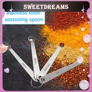4pcs/set Stainless Steel Spice Spoons Cooking Condiment Scoop Kitchen Gadgets