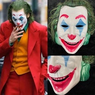 Halloween Joker Mask Horror Scary Clown Mask Joker Mask with Green Hair Wig for Cosplay Party Costum