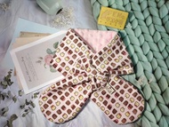 日本薄棉布粉紅貓與可麗露手作圍脖-不分年齡圍脖-短圍巾-脖圍