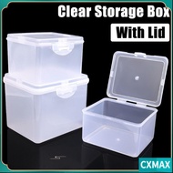 CVMAX 1Pcs Storage , with Lid Rectangular Shape Storage Box, Small Multi-purpose Plastic  Small Thin