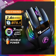 100% qualified authenticgaming wireless silent rechargeable mouse laptop mouse RGB gaming wireless B