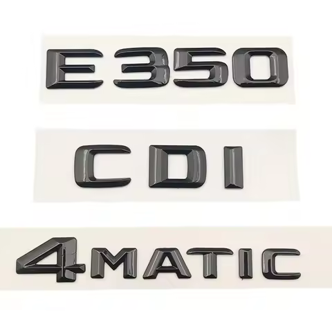 3D ABS Chrome Logo E350 Emblem 4matic Letters CDI Sticker Car Trunk Badge For Mercedes Benz E350 W21