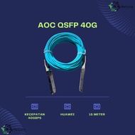 Huawei AOC QSFP 40G Cable 15 Meters 40GBPS Cable biru With Optical Connector