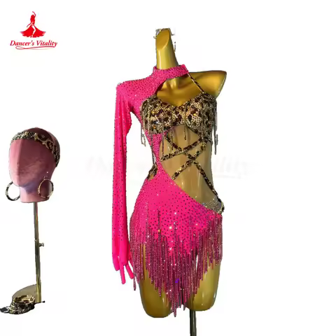 Latin Dance Dress Women Competition Costume Art Examination Professional Cha Cha Lunba Costume Child