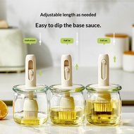 Retractable Oil Brush Bottle Glass Oil Bottle Kitchen Baking Oil Brush Outdoor Barbecue Brush Oil Br